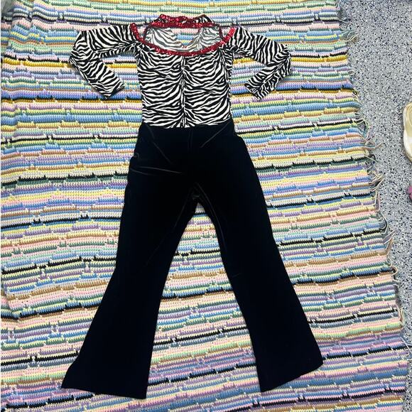 80s Zebra sequin jumpsuit - Picture 5 of 9